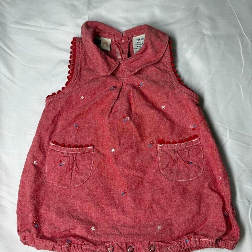 Faded Glory  Baby Red Playsuit-romper 3-6 m
